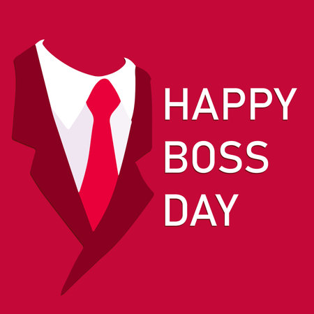 Happy Boss`s day, Template for background, banner, card, poster with text inscription, modern background vector illustrationのイラスト素材