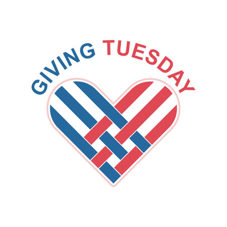 Giving Tuesday, global day of charitable giving. Charity campaign banner design, modern background vector illustrationのイラスト素材