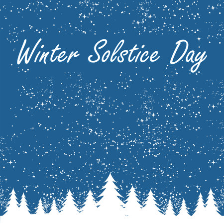 The longest night in the year. Winter solstice day in December the 21-22. modern background vector illustrationのイラスト素材