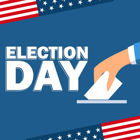 Election day, Third of November, national holiday for american resident to choose a president, modern background vector illustrationのイラスト素材