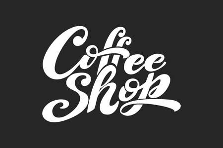 Coffee shop calligraphyのイラスト素材