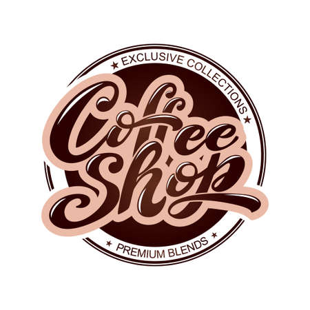 Coffee shop calligraphyのイラスト素材