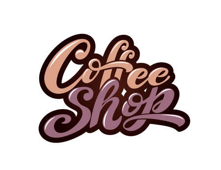 Coffee shop calligraphyのイラスト素材