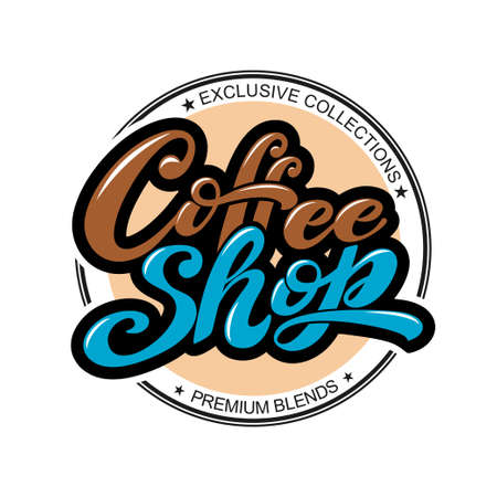 Coffee shop calligraphyのイラスト素材