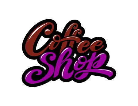 Coffee shop calligraphyのイラスト素材