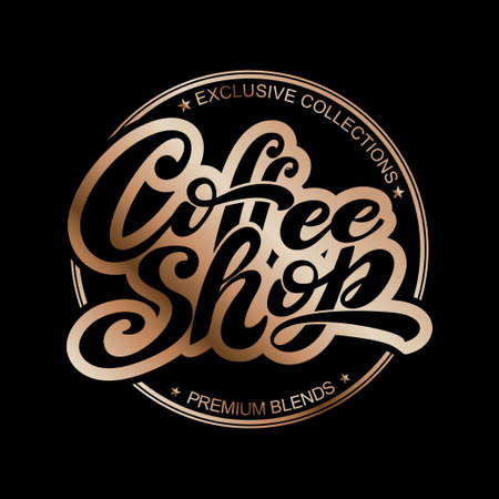 Coffee shop calligraphyのイラスト素材