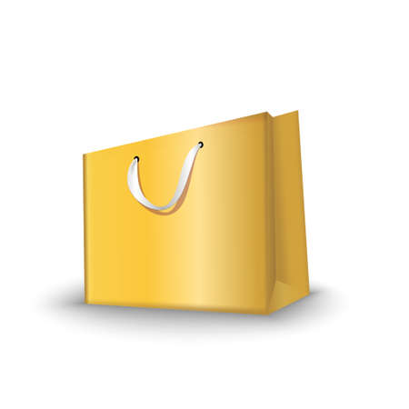Shopping Bags paper, set. Place for logo insertion, branding, mockups Vector illustrationのイラスト素材