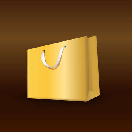 Shopping Bags paper, set. Place for logo insertion, branding, mockups Vector illustrationのイラスト素材