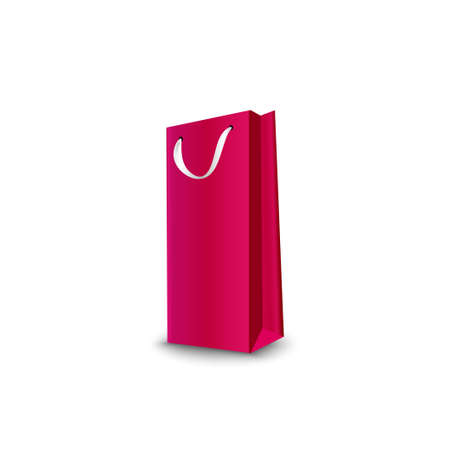 Shopping Bags paper, set. Place for logo insertion, branding, mockups Vector illustrationのイラスト素材