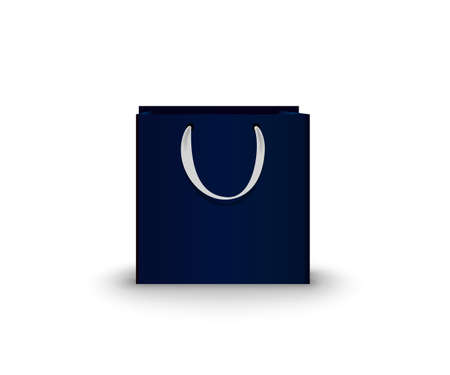Shopping Bags paper, set. Place for logo insertion, branding, mockups Vector illustrationのイラスト素材