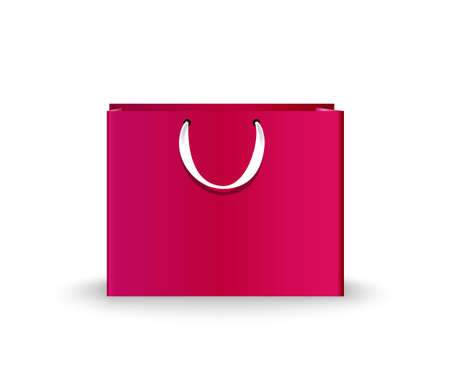 Shopping Bags paper, set. Place for logo insertion, branding, mockups Vector illustrationのイラスト素材