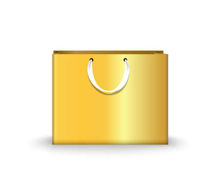 Shopping Bags paper, set. Place for logo insertion, branding, mockups Vector illustrationのイラスト素材