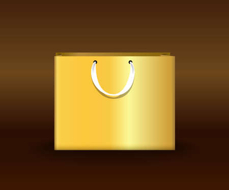 Shopping Bags paper, set. Place for logo insertion, branding, mockups Vector illustrationのイラスト素材