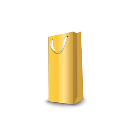 Shopping Bags paper, set. Place for logo insertion, branding, mockups Vector illustrationのイラスト素材