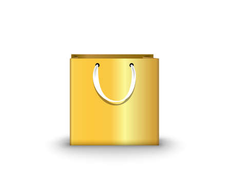 Shopping Bags paper, set. Place for logo insertion, branding, mockups Vector illustrationのイラスト素材