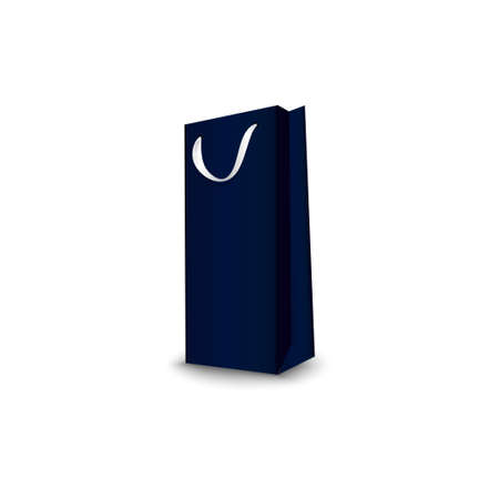 Shopping Bags paper, set. Place for logo insertion, branding, mockups Vector illustrationのイラスト素材