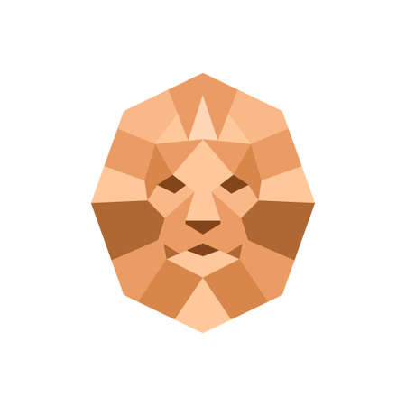 Lion logo. Lion head with crown - vector illustration, emblem design. Universal company symbol. Heraldic premium logo icon sign.のイラスト素材