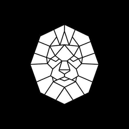 Lion logo. Lion head with crown - vector illustration, emblem design. Universal company symbol. Heraldic premium logo icon sign.のイラスト素材