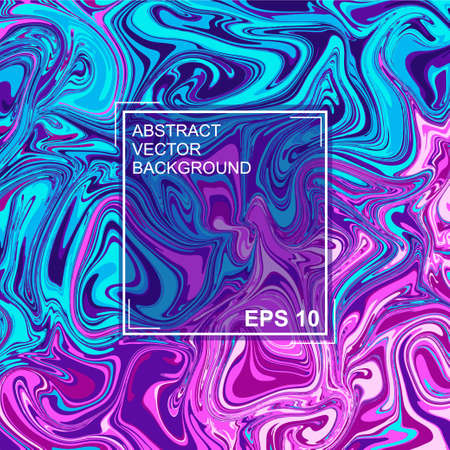 Abstract vector background. with beautiful fantasy ink patterns. Liquid paint. Fluid art. The ornament of marble. Art design for your design. Colorful bright combination of colors.のイラスト素材