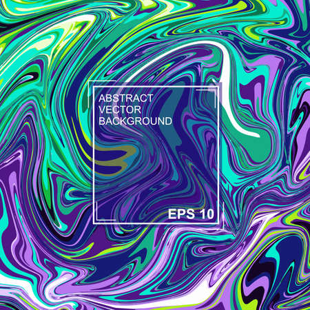 Abstract vector background. with beautiful fantasy ink patterns. Liquid paint. Fluid art. The ornament of marble. Art design for your design. Colorful bright combination of colors.のイラスト素材