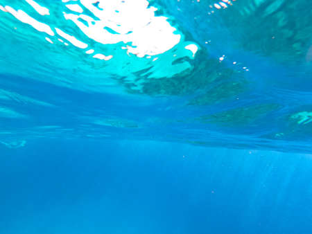 Beautiful texture of the sea and ocean water. Underwater photography. Red Sea, Egypt.の写真素材