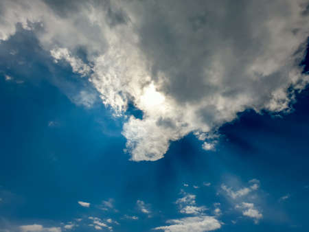 blue sky with clouds. natural backgroundの写真素材