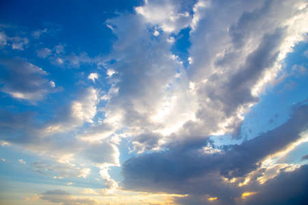 blue sky with white clouds.