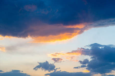 bright blue sky. heavy clouds and clouds before the rain.の写真素材