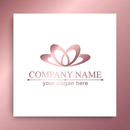 Lotus Logo. Flower icon abstract design vector template business card. Lotus SPA icon. Logo for Spa, massage, beauty salon, yogaのイラスト素材