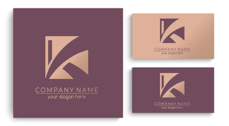 Letter K logo or monogram. blank for business card. For your business.のイラスト素材