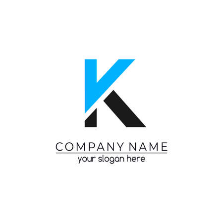 Letter K logo or monogram. blank for business card. For your business.のイラスト素材