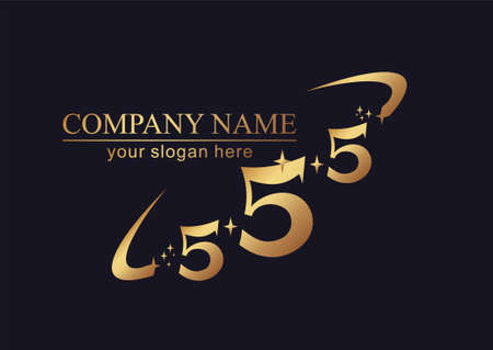 Letter 5, 555 logo icon design template elements. Elegant rich logo.