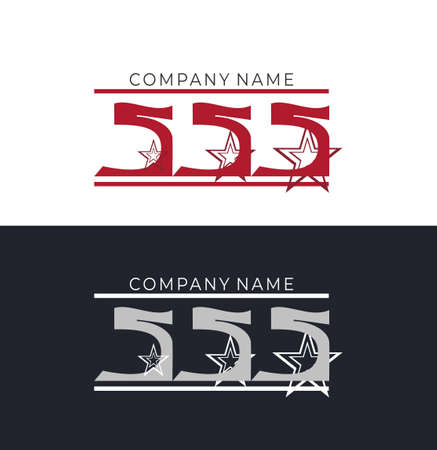Letter 5, 555 logo icon design template elements. Elegant rich logo.のイラスト素材