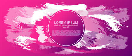 Bright background. Abstract luxury brush strokes with frame. vectorのイラスト素材