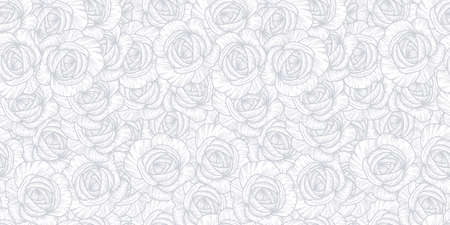Seamless pattern with roses. Romantic background. Texture for the fabricのイラスト素材