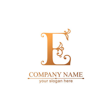 Premium Vector E logo. Monogram, lettering. Personal logo or sign for branding an elite company.のイラスト素材