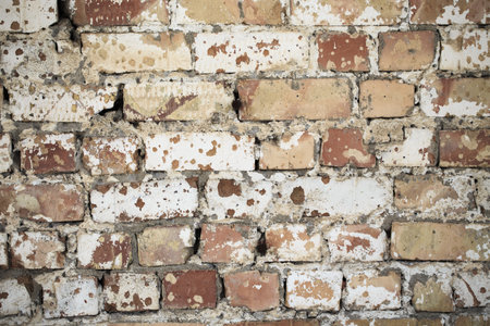 Texture of a brick wall. old backgroundの写真素材