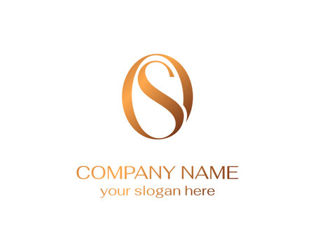 OS logo or SO monogram. OS letter logo template elements. personal monogram. Vector elegant logo. letter os logo design letter SO luxuryのイラスト素材
