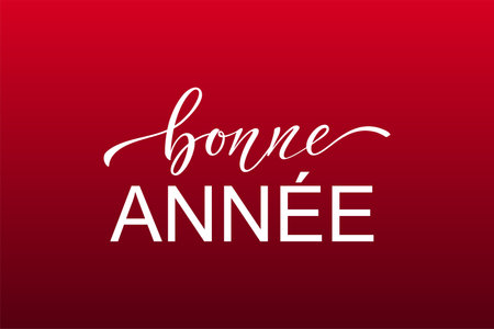 Joyeux noel and Bonee Annee. Merry Christmas card template with greetings in French. Hand drawn lettering. Premium vector illustration with typographic text for Merry Christmas card designのイラスト素材