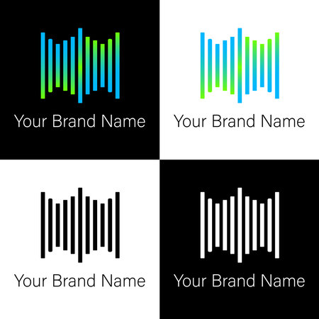Equalizer logo collection with flat designのイラスト素材