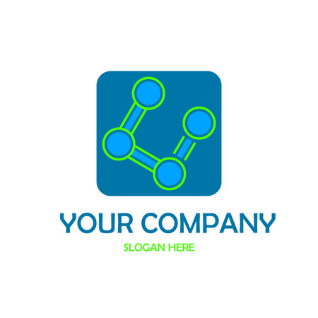 Logo scientific research, science logo icon set. science and research logo, chemistry scientific, biology logoのイラスト素材