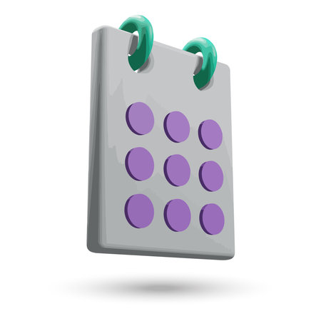 Calendar assignment icon. Planning concept. 3d vector illustration.のイラスト素材