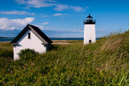 Long Point Light is a favorite summer hike for tourists from Provincetown, Massachusetts.の写真素材