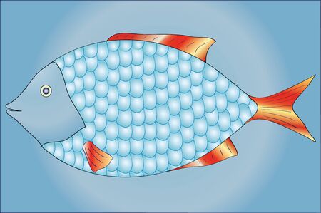 fish with scalesのイラスト素材