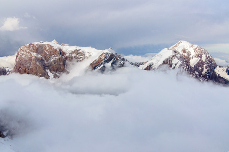 Mountains above the cloudsの写真素材