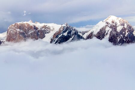 Mountains above the cloudsの写真素材