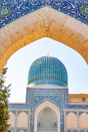 old mausoleum Gor-Emir in Samarkandの写真素材