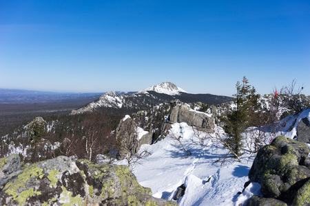 Ural mountains in National park Taganayの写真素材