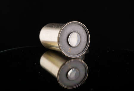 metal construction on black bacgroundの写真素材