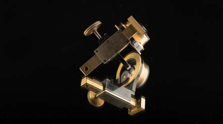 metal construction on black bacgroundの写真素材